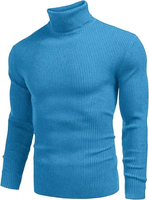 Mens Mock Turtleneck Long Sleeve Solid Color Pullover Lightweight Slim Fit Knitwear Casual Loose Fall Fashion Sweater