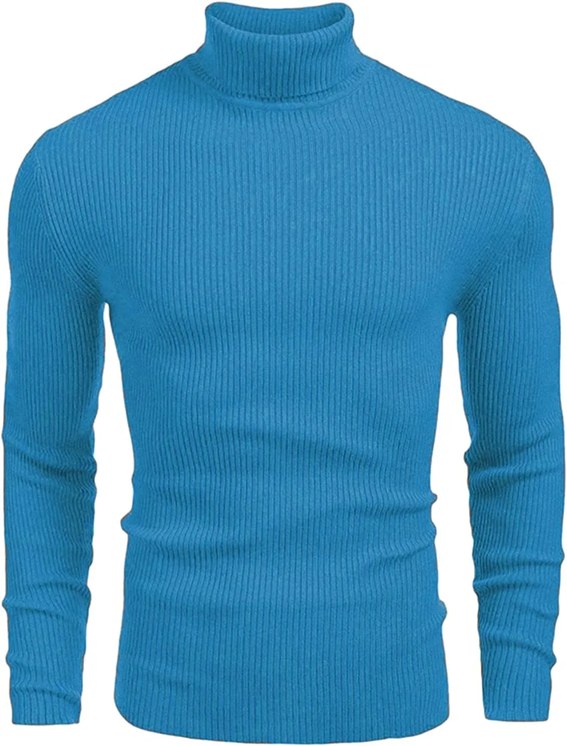 Mens Mock Turtleneck Long Sleeve Solid Color Pullover Lightweight Slim Fit Knitwear Casual Loose Fall Fashion Sweater