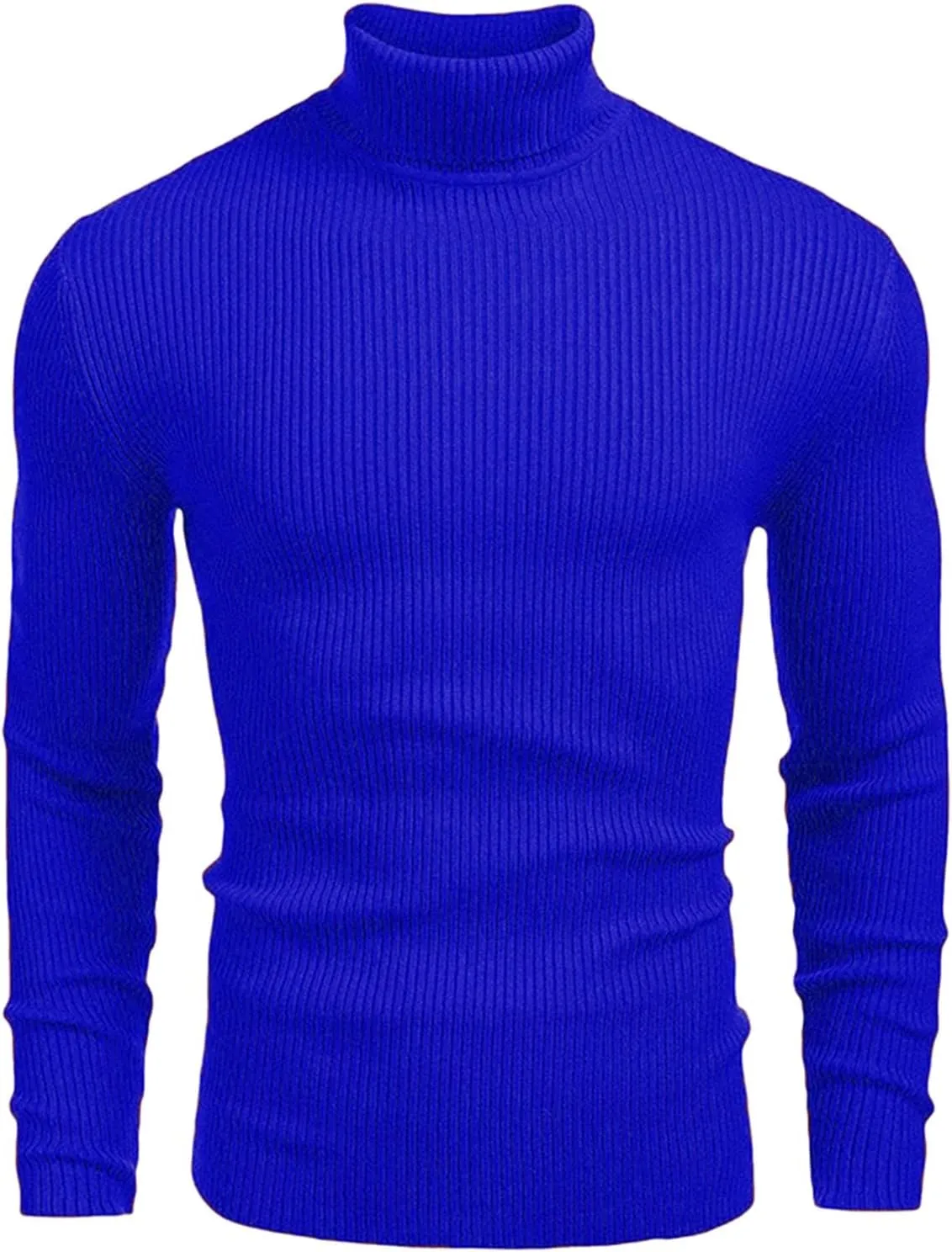Mens Mock Turtleneck Long Sleeve Solid Color Pullover Lightweight Slim Fit Knitwear Casual Loose Fall Fashion Sweater