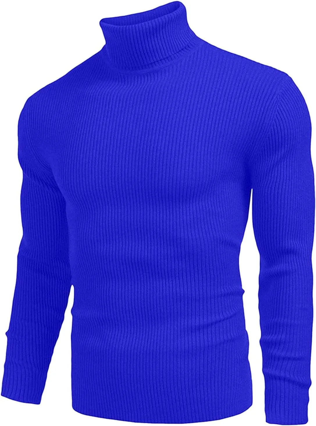 Mens Mock Turtleneck Long Sleeve Solid Color Pullover Lightweight Slim Fit Knitwear Casual Loose Fall Fashion Sweater