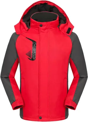Mens Mountain Waterproof Ski Jacket Windproof Rain Jacket Winter Warm Hooded Coat Breathable Sailing Jacket Snowboard Outwear