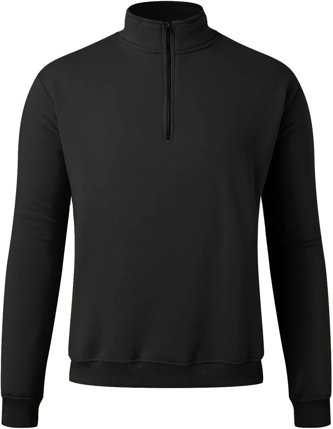 Mens Sweatshirts 1/4 Zipper Stand Collar Long Sleeve Pullover Tops Fall Winter Solid Casual Athletic Sweater Tops