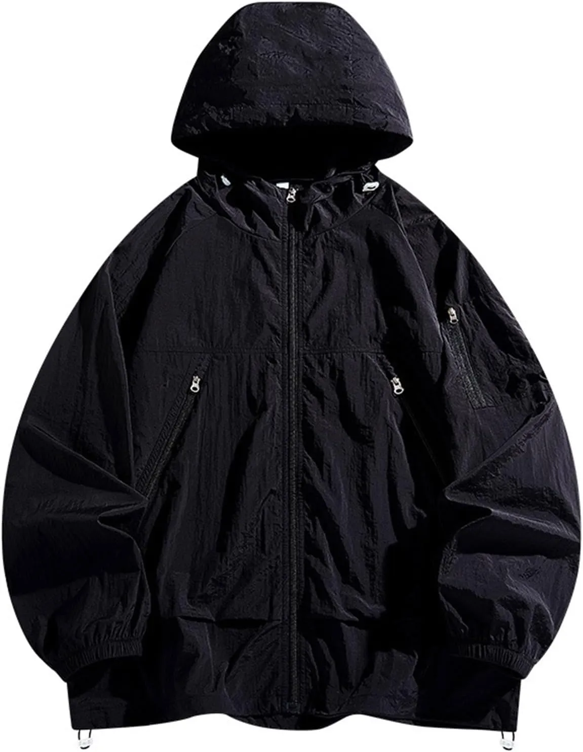 Mens UPF 100  Long Sleeve Jackets 2025 Summer Lightweight Breathable Hoodies Zip Up UV Sun Protection Athletic Shirts