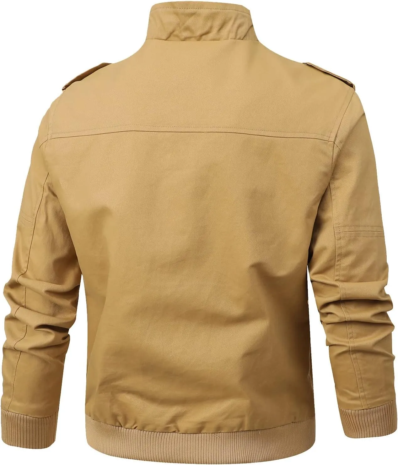 MIDOO Jackets for Men Fashion Casual Casual Solid Color Zipper Pocket Coat Jacket Water Resistant Outdoor Sportswear