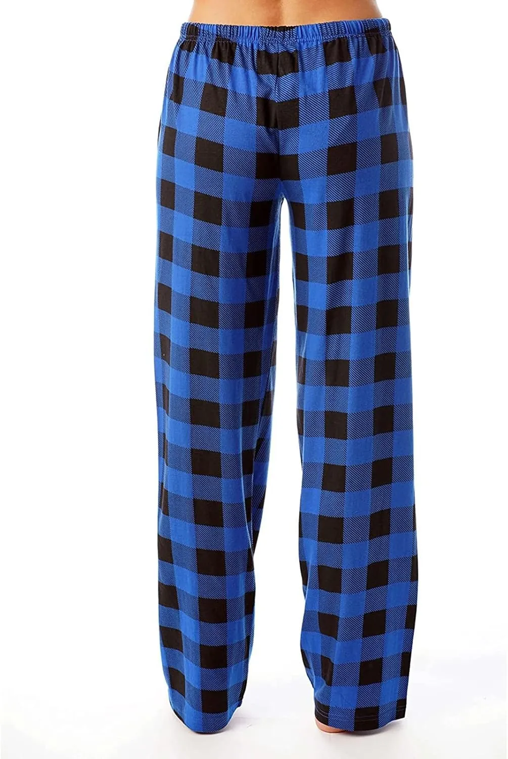 Plaid Pajama Pants Women Stretch Comfy Lounge Pj Pants Drawstring Lounge Striped Pajama Bottoms with Pockets