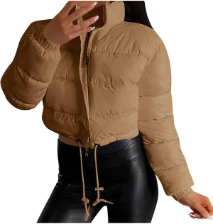Puffer Jacket Womens Thicken Lightweight Parka Cotton Warm Oversized Fashion Casual Coat 2025 Outfits with Pockets