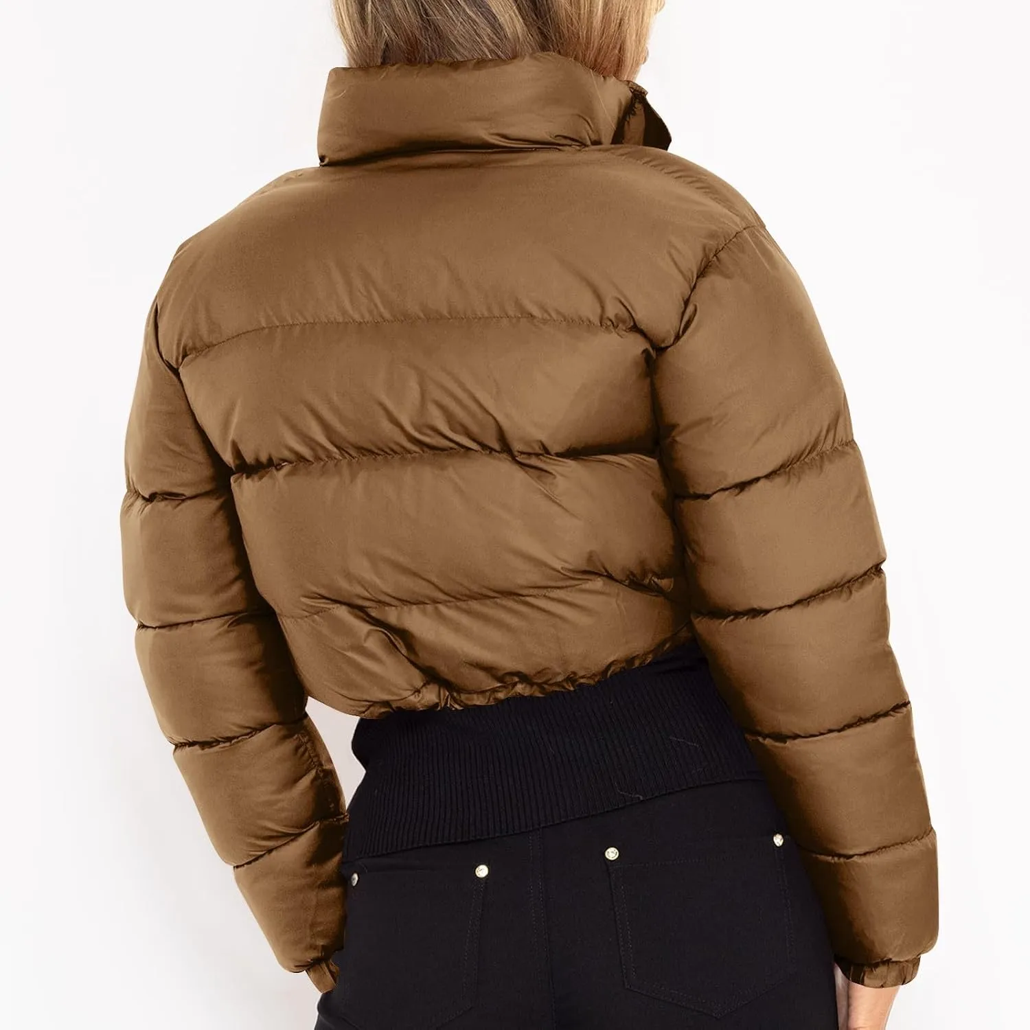 Puffer Jacket Womens Thicken Lightweight Parka Cotton Warm Oversized Fashion Casual Coat 2025 Outfits with Pockets