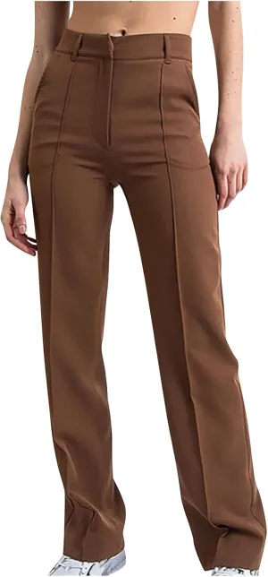 Qeaghou Womens Trousers Dress Pants 2024 High Waisted Wide Leg Pants Palazzo Work Tailored Pants Business Casual Slacks Pants