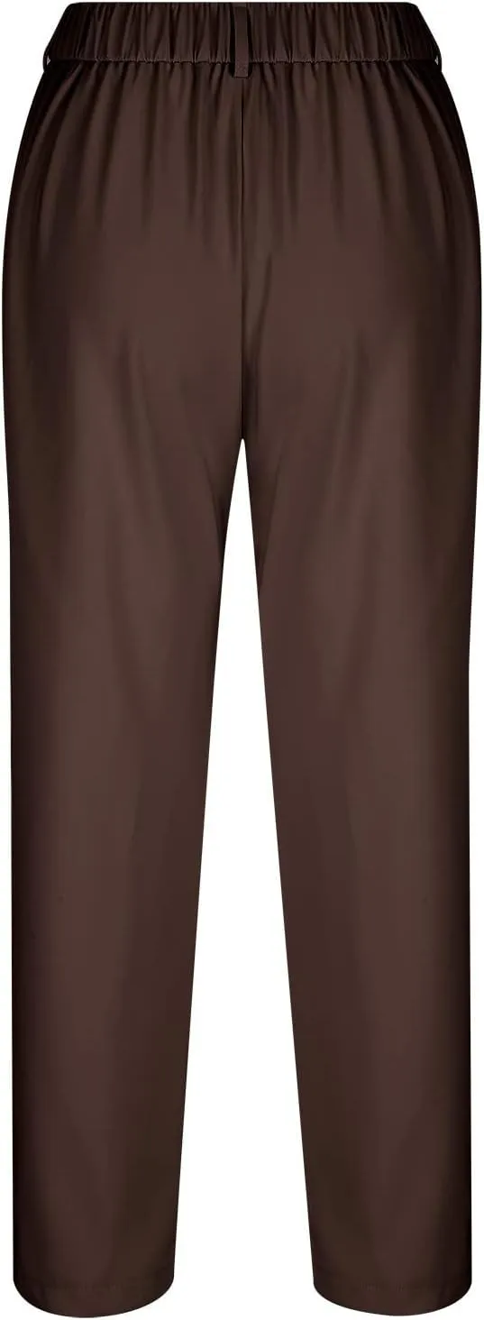 Qeaghou Womens Trousers Dress Pants 2024 High Waisted Wide Leg Pants Palazzo Work Tailored Pants Business Casual Slacks Pants
