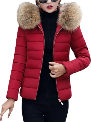 SHAOBGE for Women Plus Size Slim Women's Large Cotton Clothes Wool Cotton Padded Warm Padded Thick Coat Winter Maternity