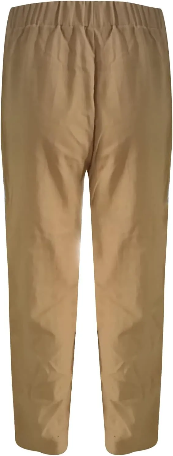 SMIDOW Womens Summer Wide Leg Pants Casual Loose Fit Elastic High Waist Lounge Pant Ankle Length Long Trousers with Pockets