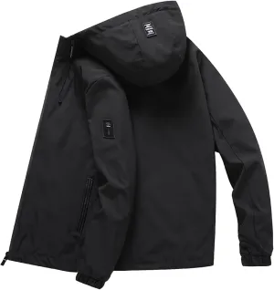 Sweatshirt Jacket Blouse Men's Skiing Jacket Casual Hooded Jackets Soild Color Outwear Outdoor Coats With Pockets