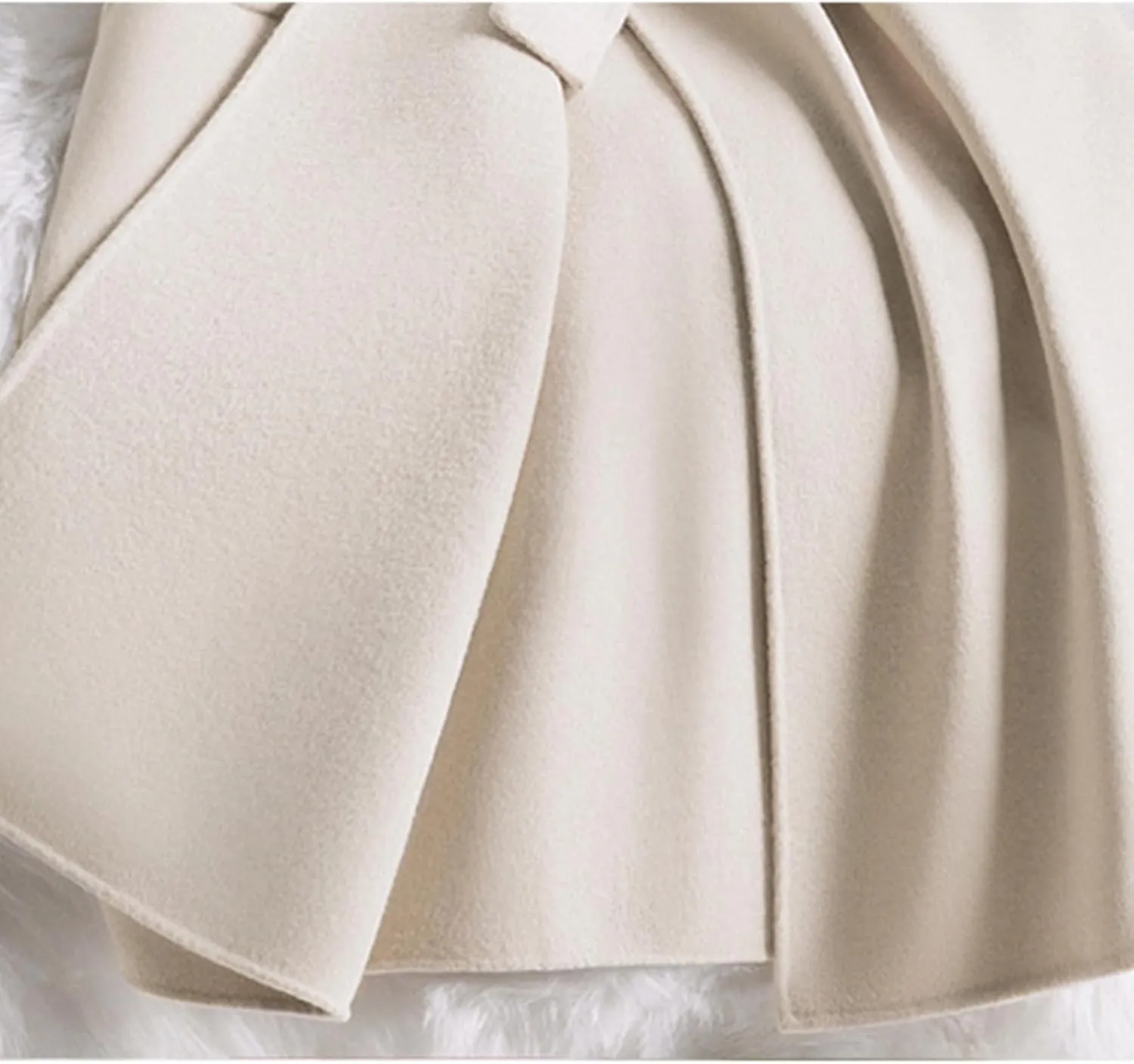 Vifucz Abrigos Tweed y guisantes para Mujer Ropa Abrigo Larga solapa muescas Rompevientos fluido Ropa Abrigo Chaquetas