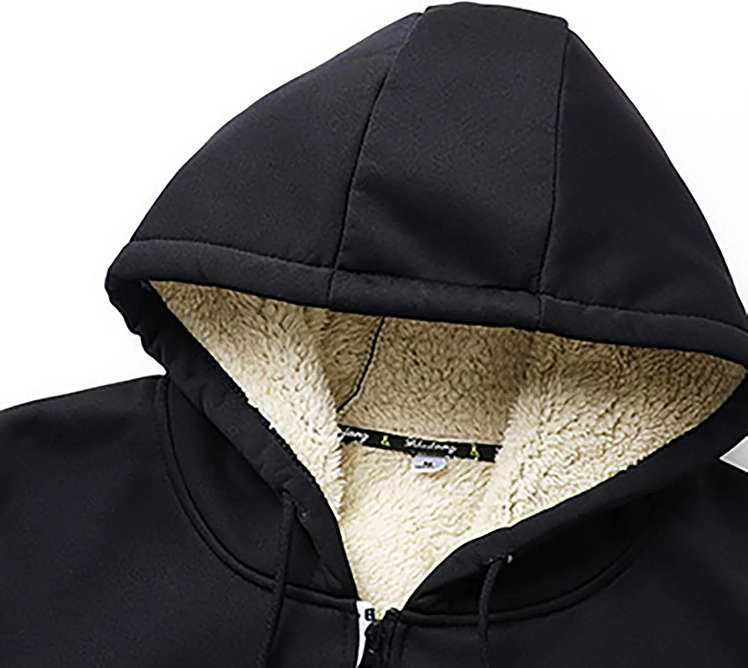 Winter Coats For Men 2024 Thicken Warm Long Sleeve Overcoats Fleece Lined Hooded Outerwear Casual Zipper Sherpa Coat