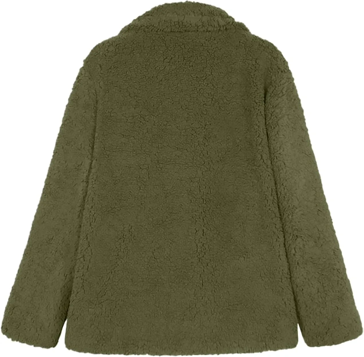 Winter Coats for Women Oversize Fleece Sherpa Jacket Button Down Jacket Fuzzy Lapel Coats With Pocket Warm Overcoat