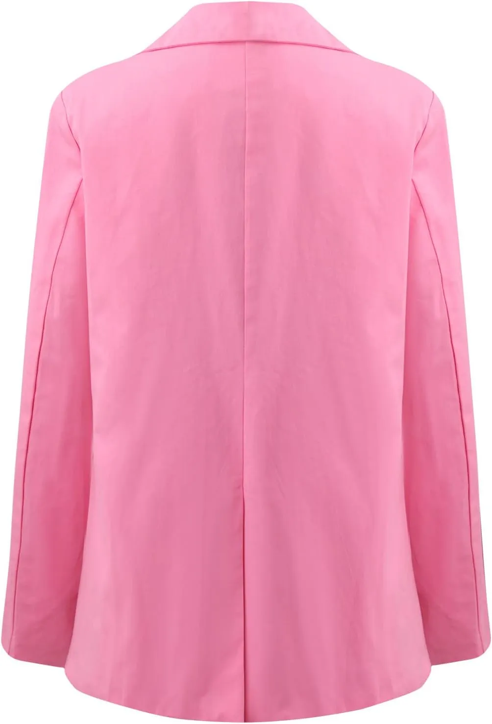Wkishenl Women Long Sleeve Button Blazers Oversized Solid Notched Lapel Jackets Blazer 2024 Fashion Pocket Work Office Coats