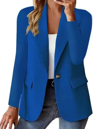 Women Business Blazer Loose Lightweigth Open Front Summer Jackets Long Sleeve Workfice Jacket Blazer Outfits