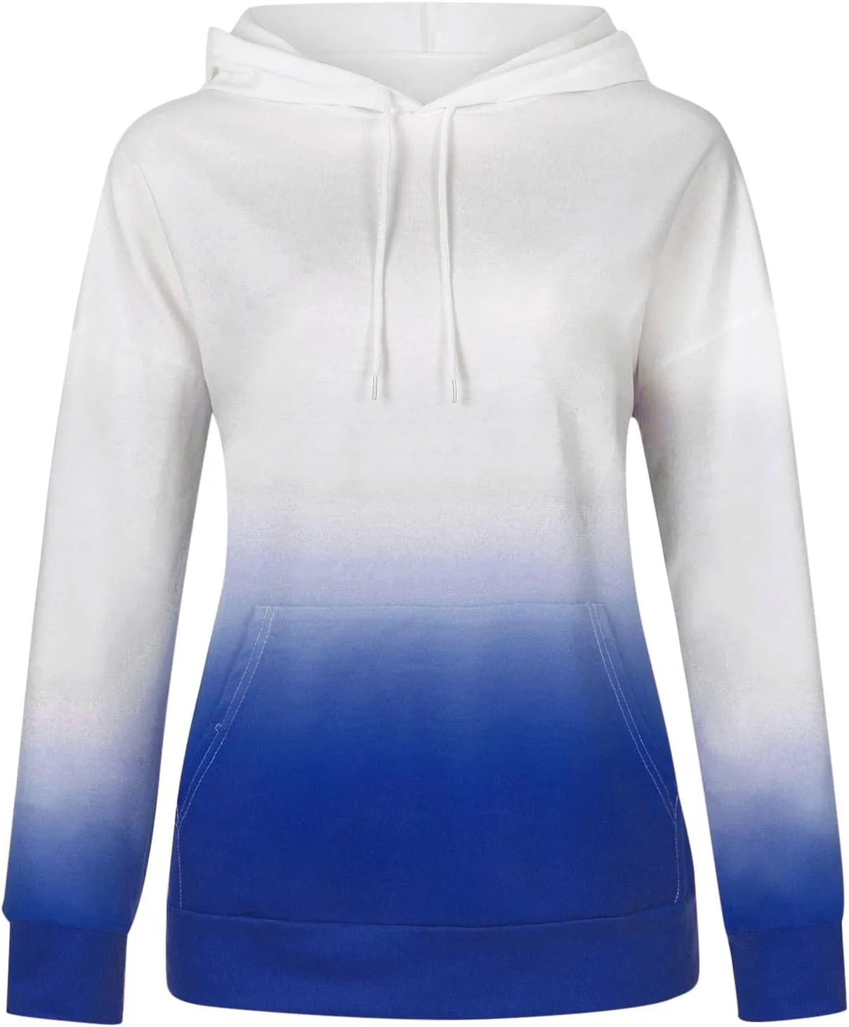 Women Casual Hoodies Tie-Dye Sweatshirt Fashion Y2k Oversized Pullover Drawstring Long Sleeve Tops Loose Fit Blouse