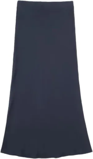 Women Long Skirt Spring Elastic High Waisted A-Line Casual Satin Skirts High Slim Fit Female Skirts