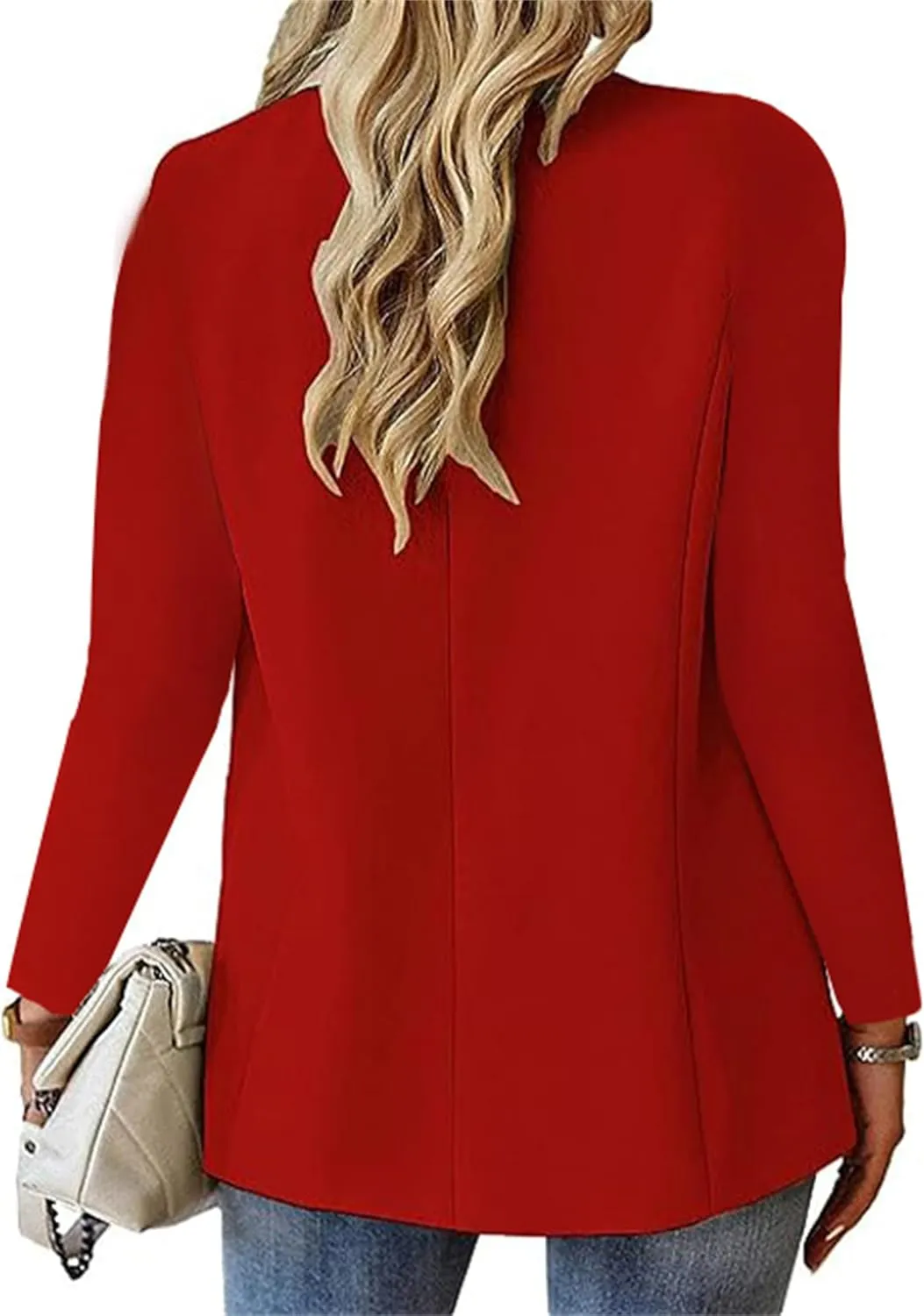 Women's Blazers 2025 Business Casual Long Sleeve Work Office Open Front Blazer Slim Fit Jacket with Pockets