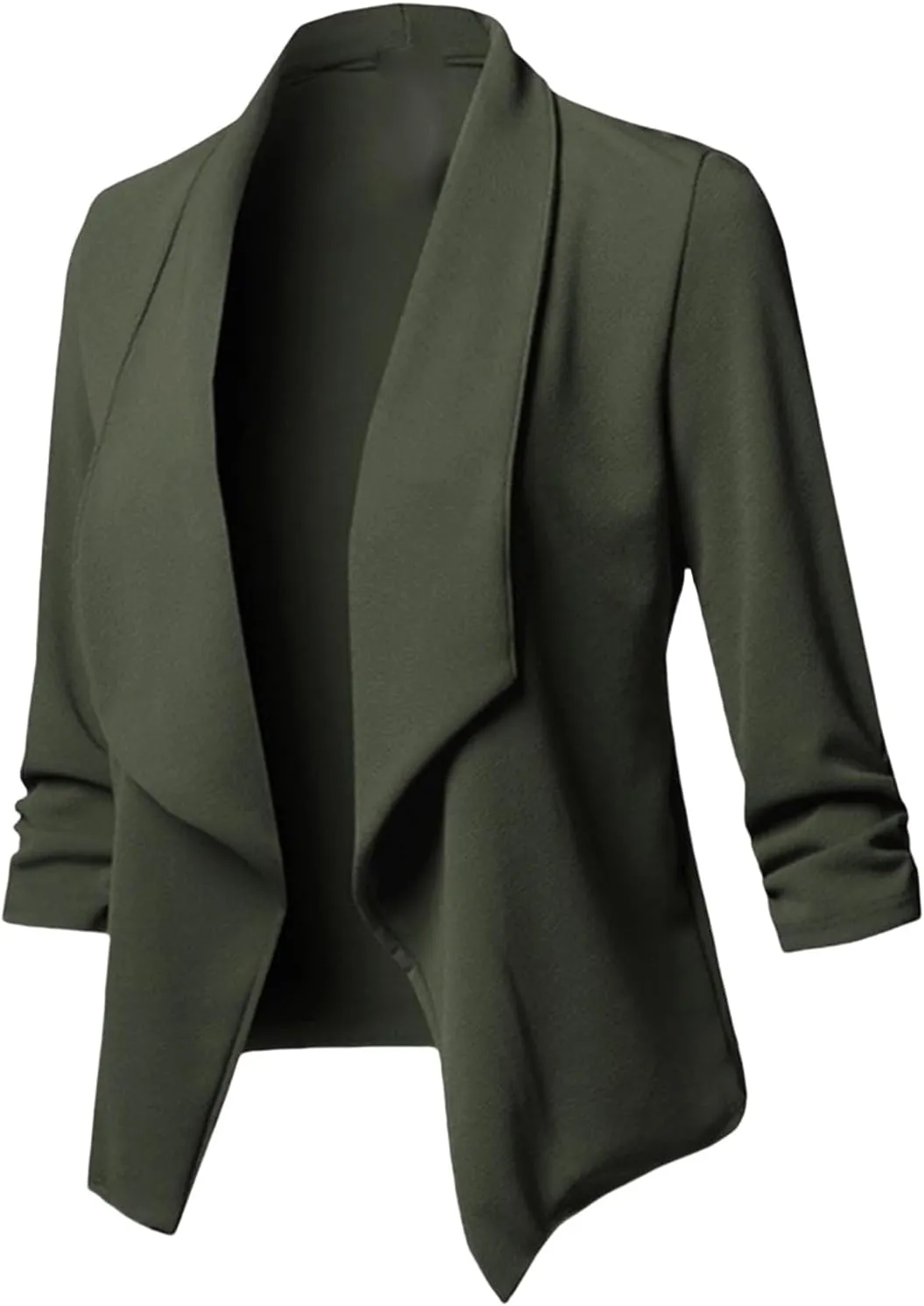 Womens Business Casual Blazer Shawl Collar Suit Jackets Open Front Long Sleeve Blazers Slim Fit Outwear Summer Coat