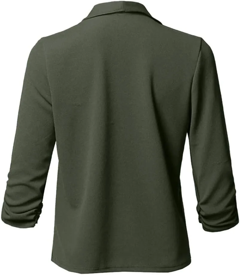 Women's Business Casual Blazers Lightweight Office Jacket Plus Size Open Front Blazer Cropped Blazer Dressy Jackets