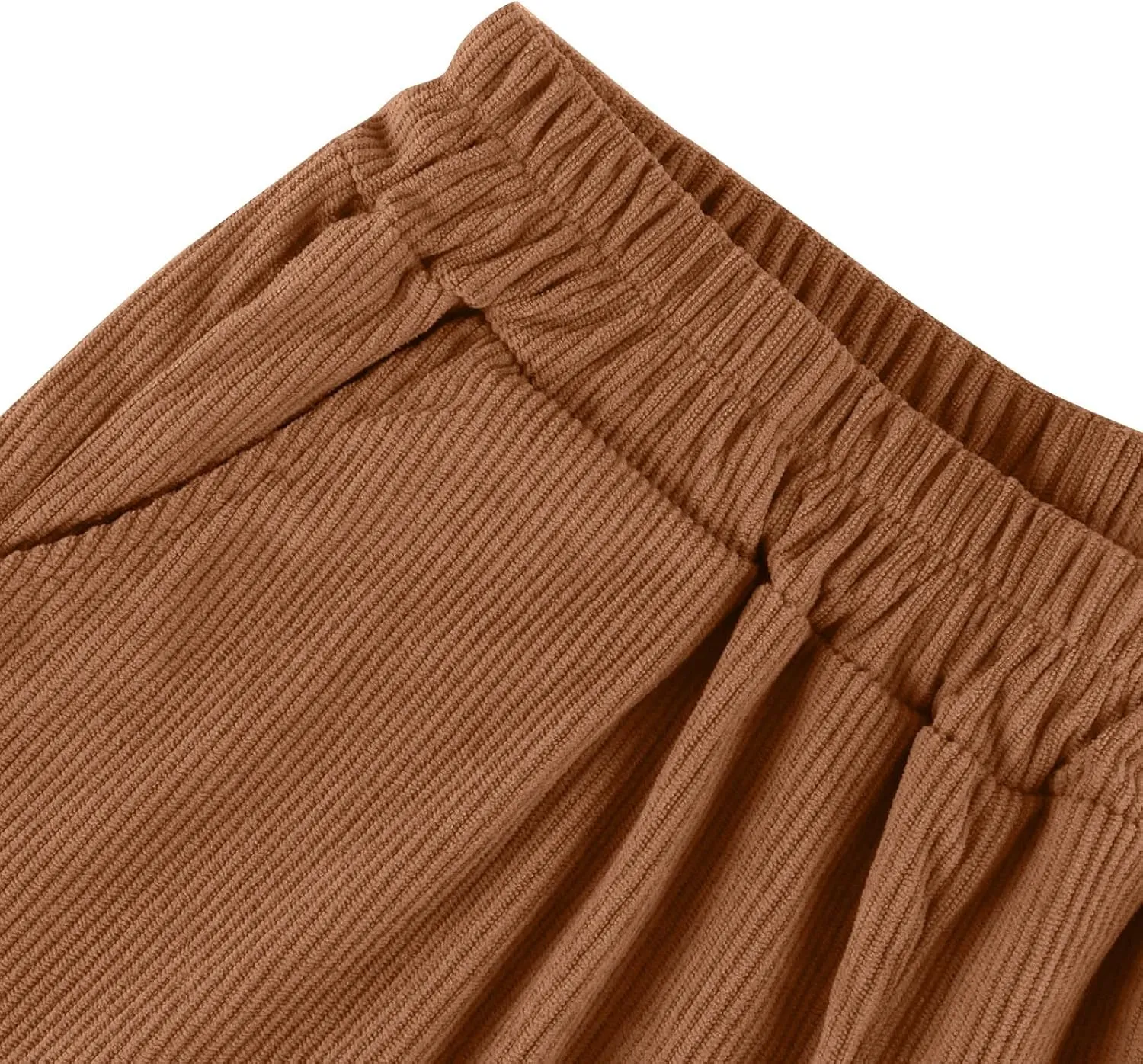 Womens Corduroy Pants Comfy High Waitsted Straight Leg Work Pants Trousers Business Casual Pants with Pockets