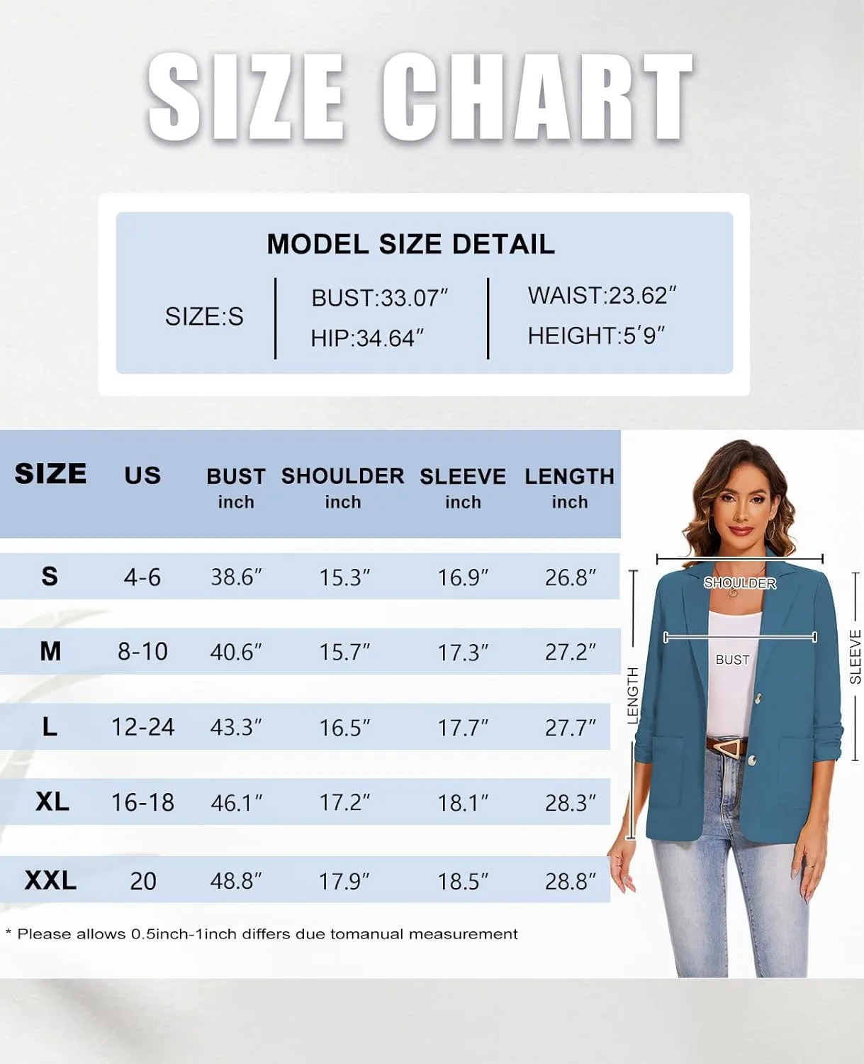 Womens Cotton Linen Blazer 3/4 Ruched Sleeve Lightweight Spring Summer Lapel Button Casual Blazers with Pockets