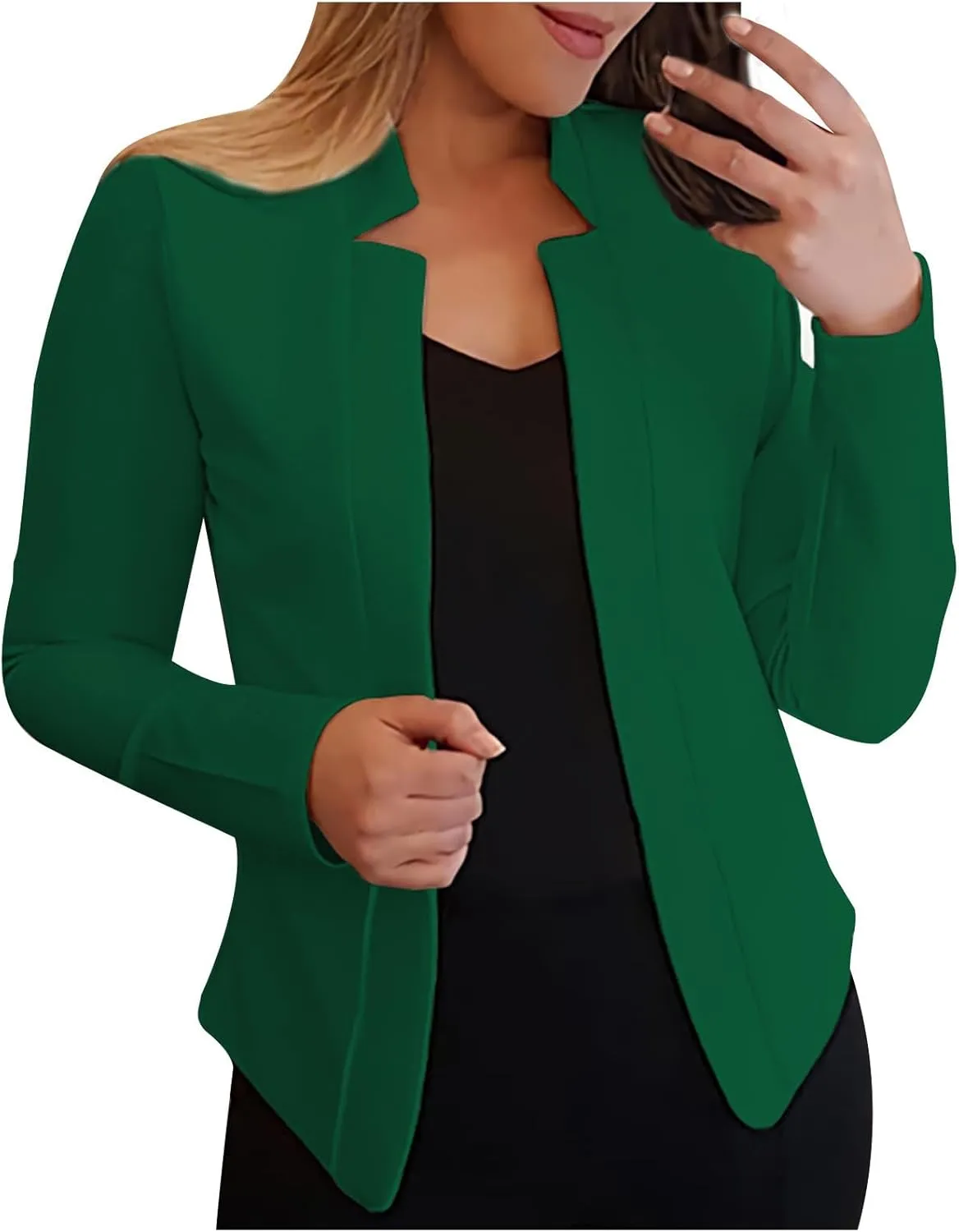 Women's Cropped Blazer Jackets Work Office Jacket Dressy Cardigan Blazer Lightweight Blazer Business Casual Coat 2025