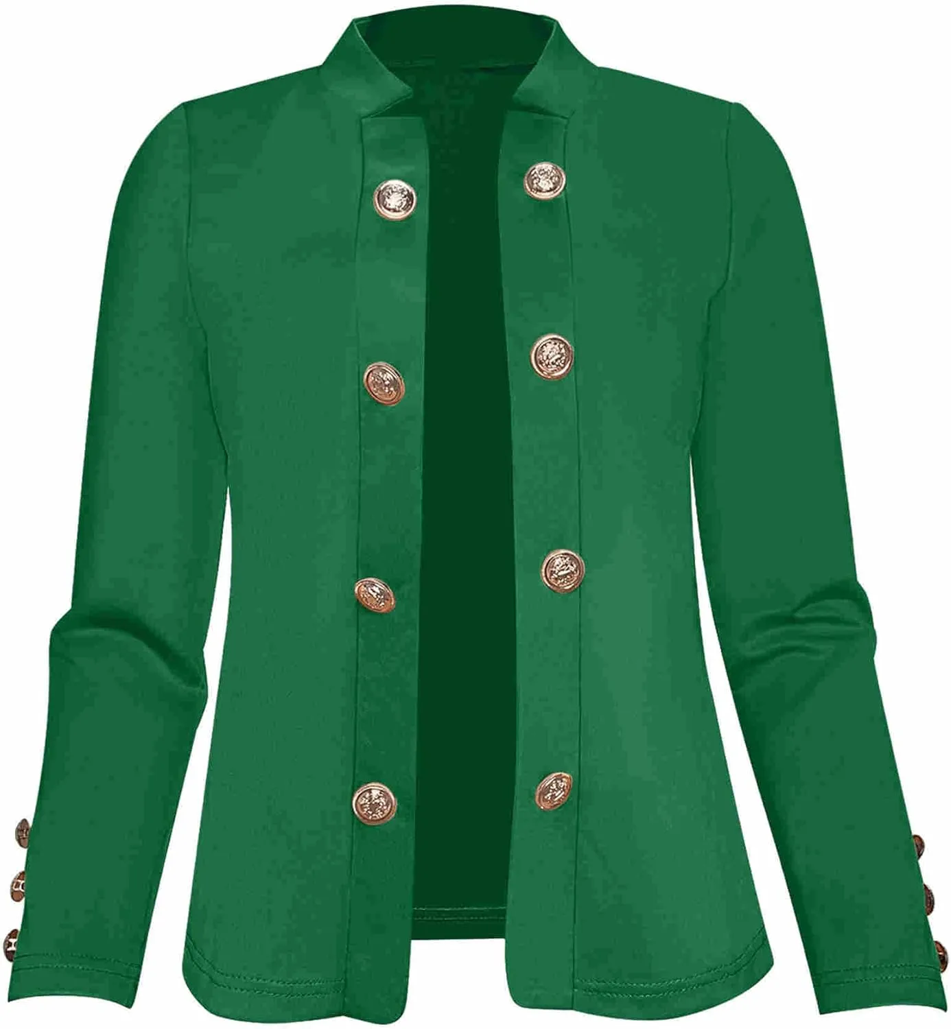 Women's Double Button Loose Fit Suit Jackets Notch Lapel Work Office Blazers Casual Open Front Blazer