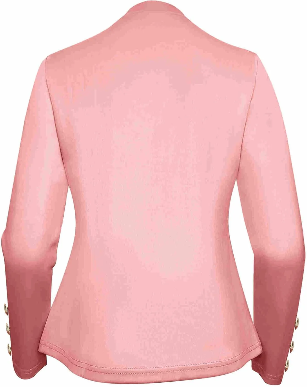 Women's Double Button Loose Fit Suit Jackets Notch Lapel Work Office Blazers Casual Open Front Blazer