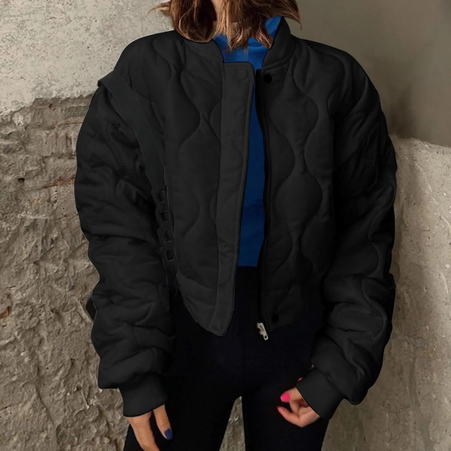 Women's Down Jackets Thicken Lightweight Parkas Solid Winter Coats Womens Fashion Versatile Outerwear with Pockets