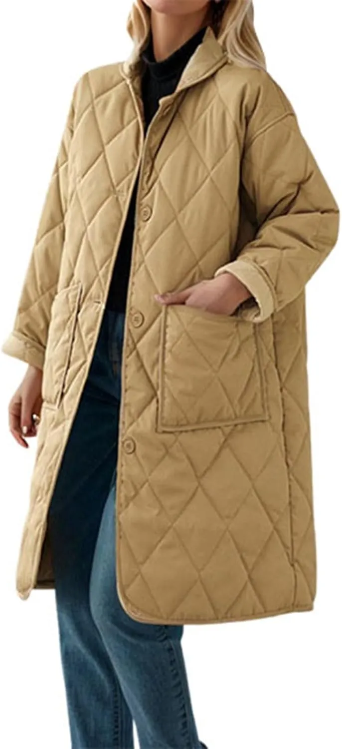 Women's Long Maxi Puffer Jacket Long Sleeve Down Coats Long Coat Jacket Winter Jacket Plus Size