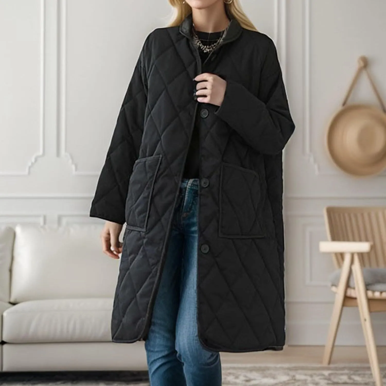 Women's Long Maxi Puffer Jacket Long Sleeve Down Coats Long Coat Jacket Winter Jacket Plus Size