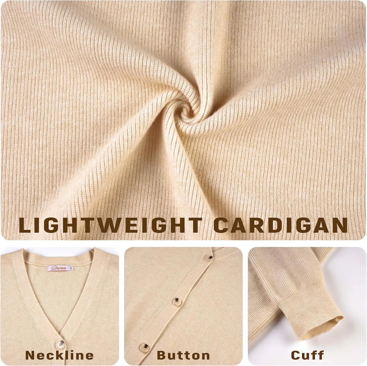 Women's Long Sleeve V-Neck Button Down Cardigan Chunky Oversized Knit Open Front Trendy Sweater Outerwear