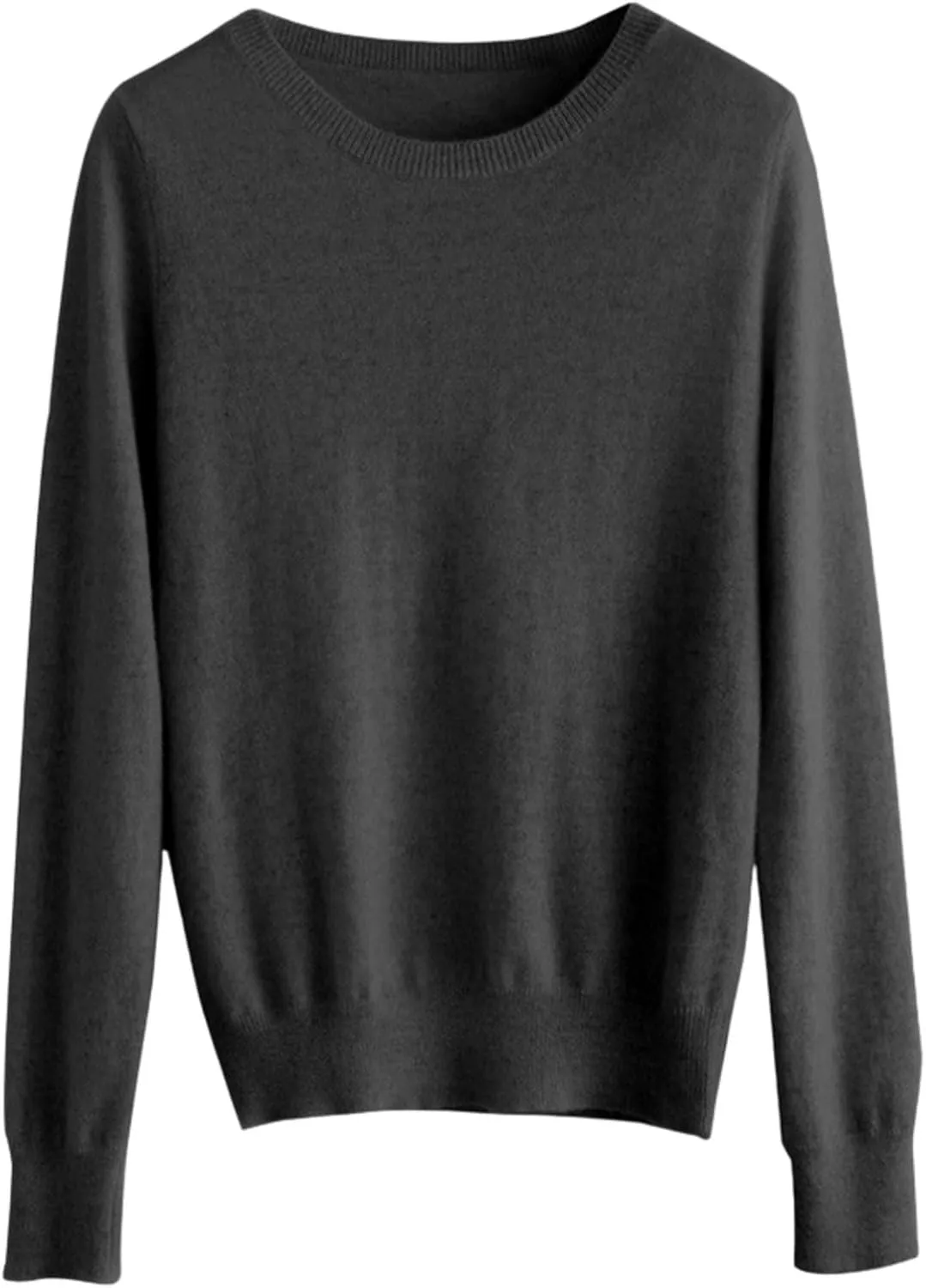 Women's Merino Wool Cashmere Sweater Crewneck Long Sleeve Pullover Tops Knitted Loose Thin Fall Winter Sweater Blouse