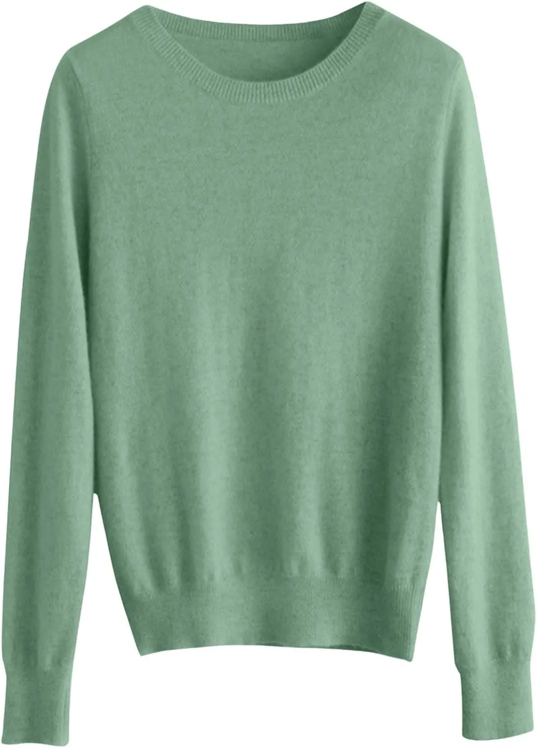 Women's Merino Wool Cashmere Sweater Crewneck Long Sleeve Pullover Tops Knitted Loose Thin Fall Winter Sweater Blouse