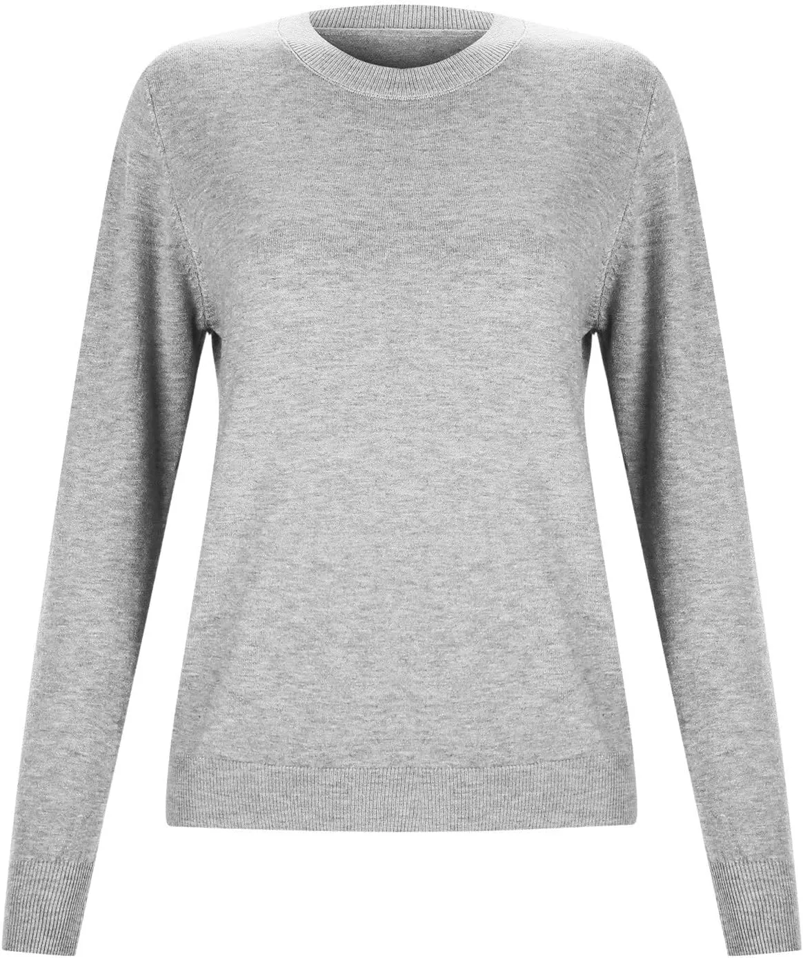 Women's Merino Wool Sweater Crewneck Long Sleeve Pullover Tops Knit Loose Thin Fall Winter Sweater Blouse 2025
