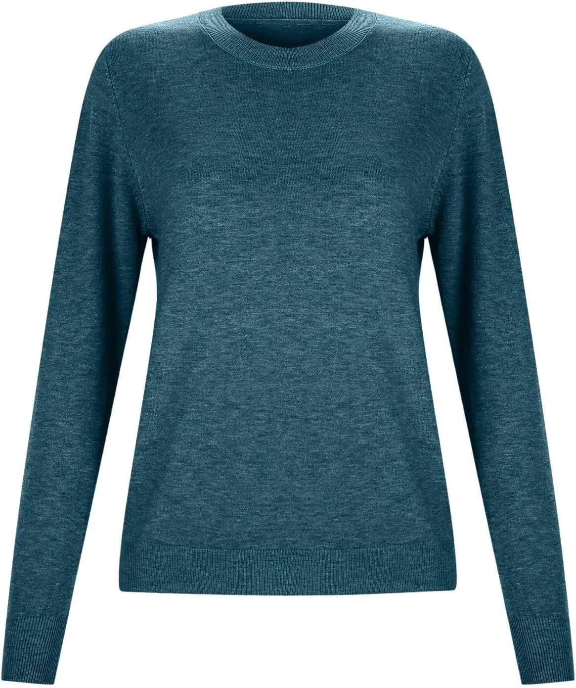 Women's Merino Wool Sweater Crewneck Long Sleeve Pullover Tops Knit Loose Thin Fall Winter Sweater Blouse 2025