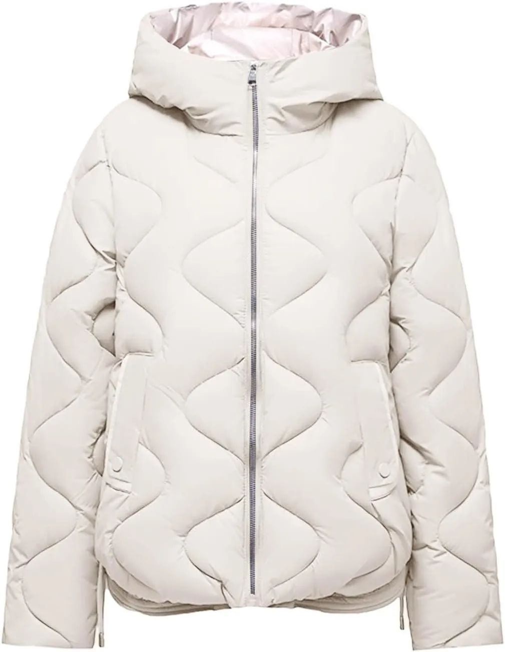Women's Puffer Jacket Coat Oversized Winter Warm Hooded Down Jacket Long Sleeve Quilted Outerwear with Pockets 2024