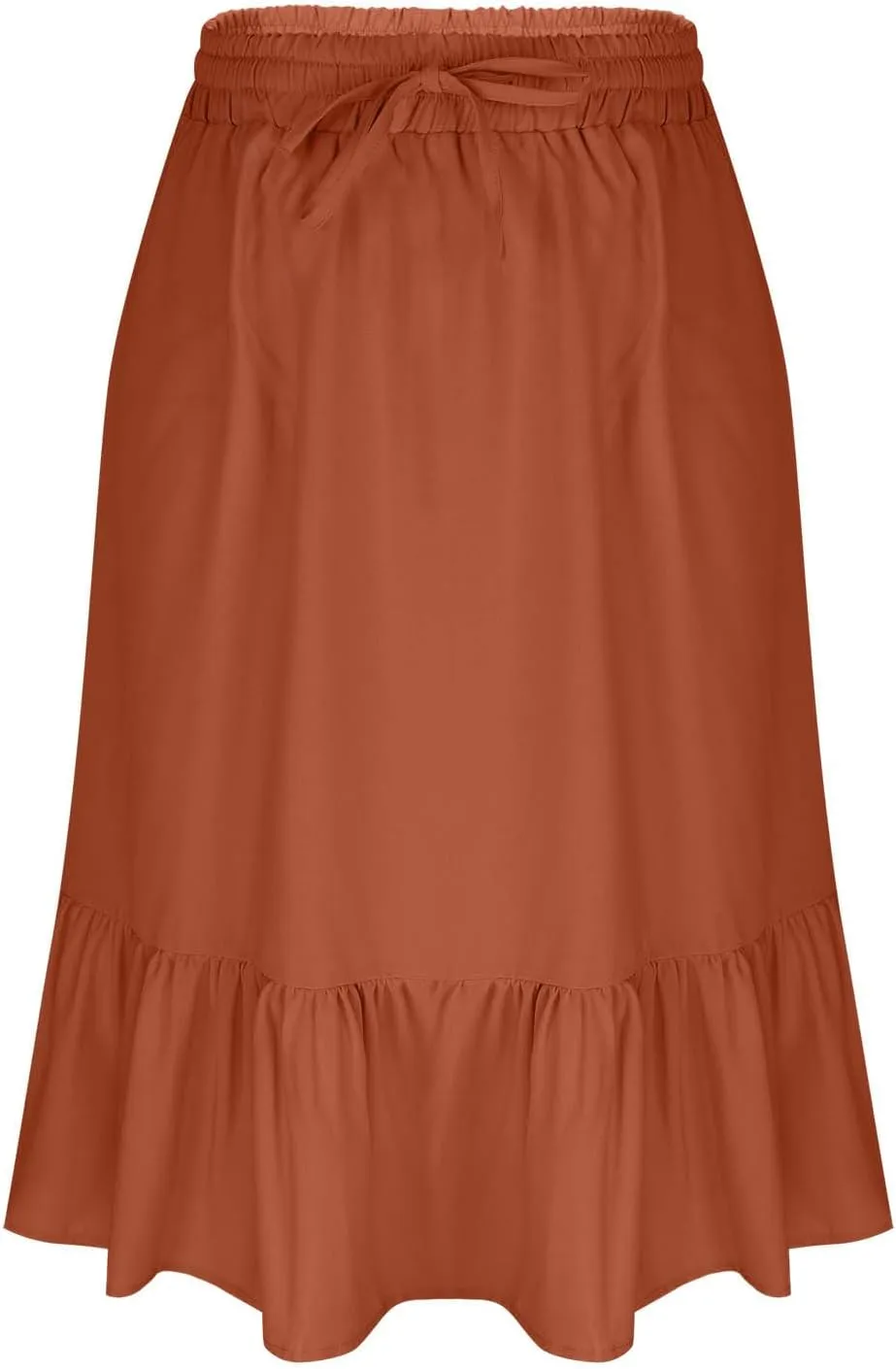 Women's Summer High Waisted Skirts Tiered Ruffle Skirts Boho Flowy Swing Pleated Skirt Casual A-Line Maxi Skirt