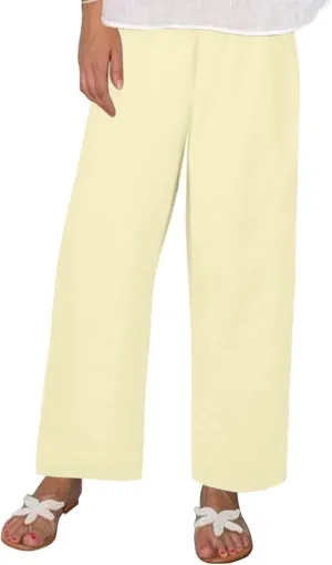 Women's Wide Leg Palazzo Pants Plus Size High Elastic Waist Casual Work Pants Flowy Dress Trousers with Pockets