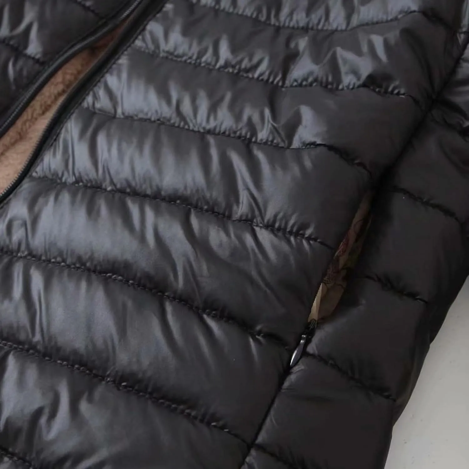 XUNRYAN Women's Winter Jacket Lightweight Quilted Puffer Parka Coat Sherpa Lined Ski Jacket for Women Plus Size Jacket Hood
