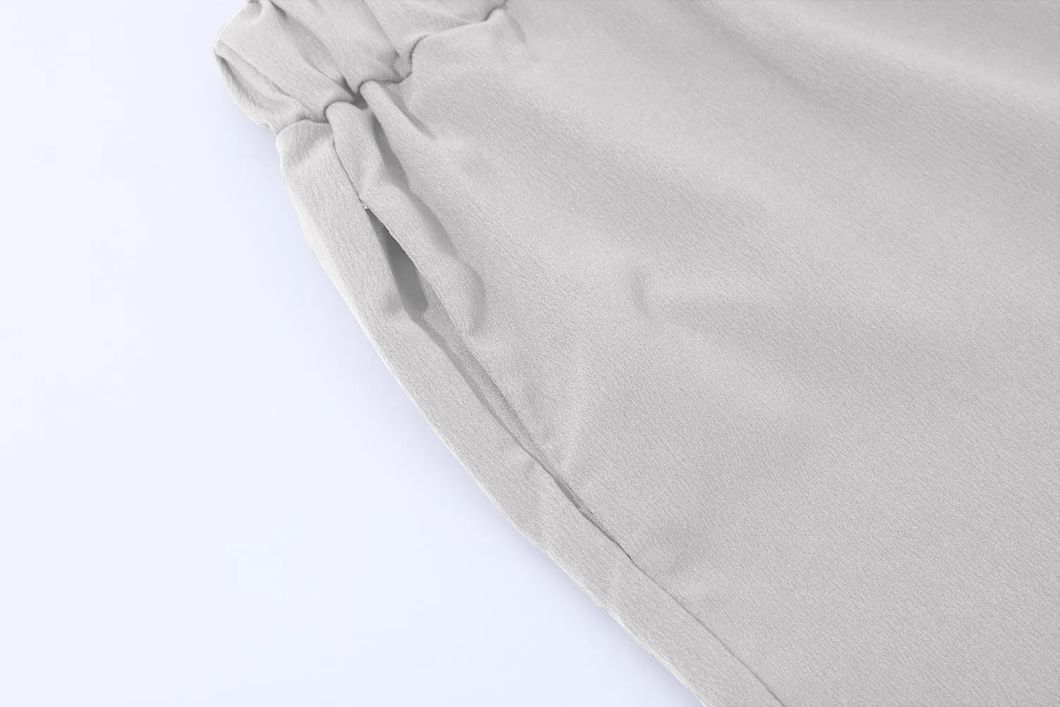 yoeasy Women Wide Leg Linen Elastic Waist Pants Casual Loose Palazzo Beach Trousers